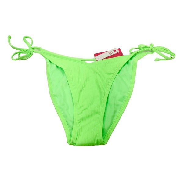 Xhilaration Women's Large 8-10 Textured High Leg V-String Bikini Swim Bottom New - Picture 1 of 9